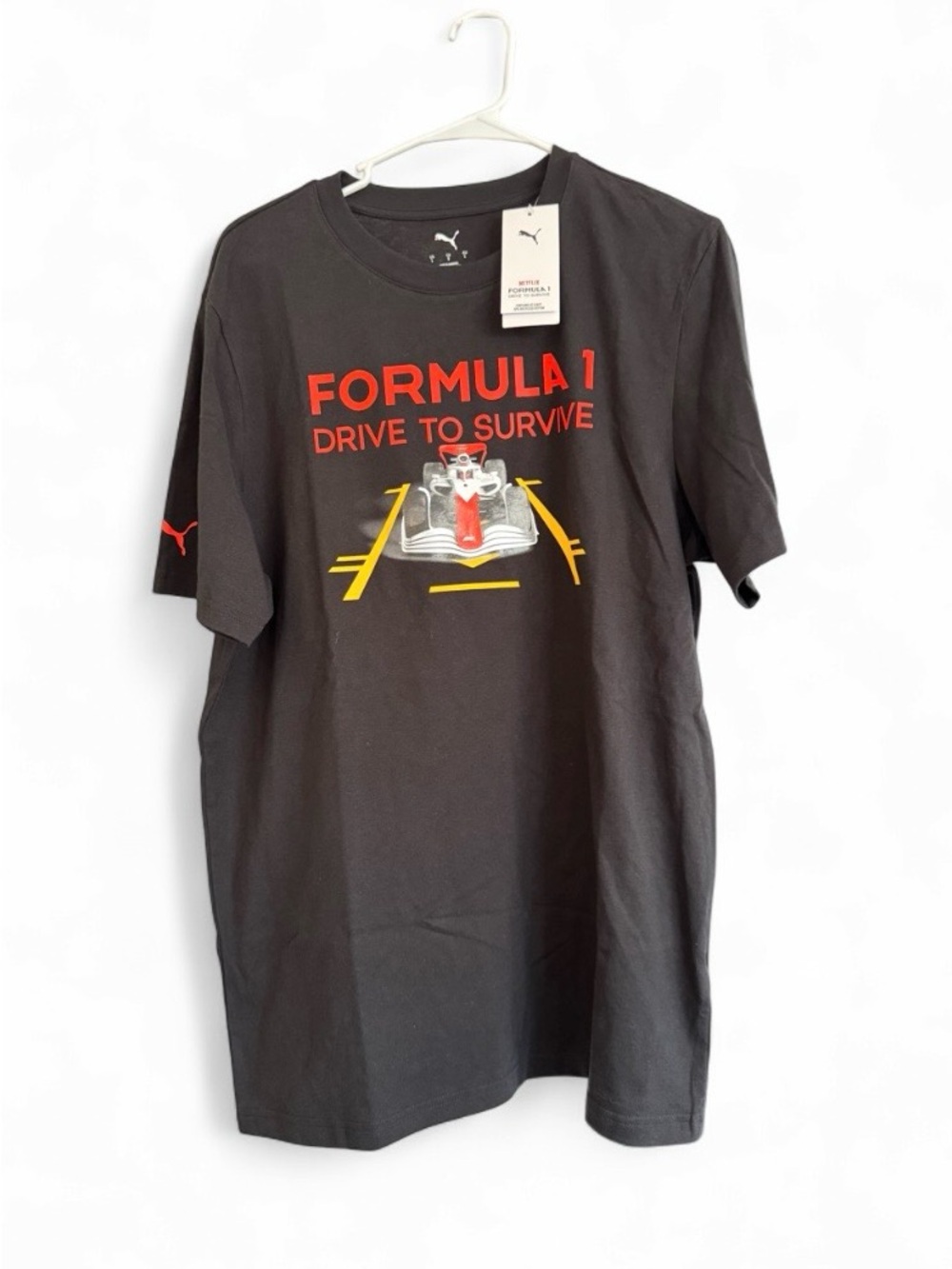 NWT Formula 1 Puma Netflix  "Drive To Survive" Tee Lg $50 MSRP
